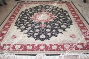 stock wool and silk tabriz persian rugs No.81 factory manufacturer